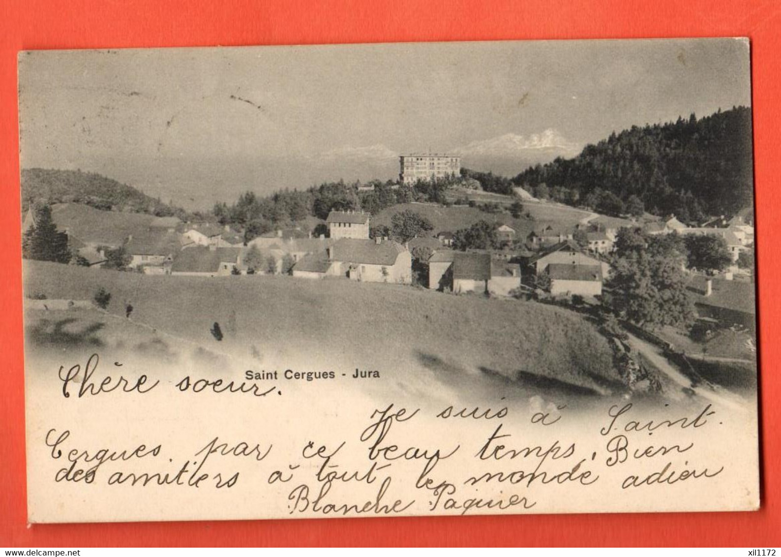 ZBR-09 SAint-Cergues  Jura VAudois. Précurseur, Circulé 1901 - Saint-Cergue