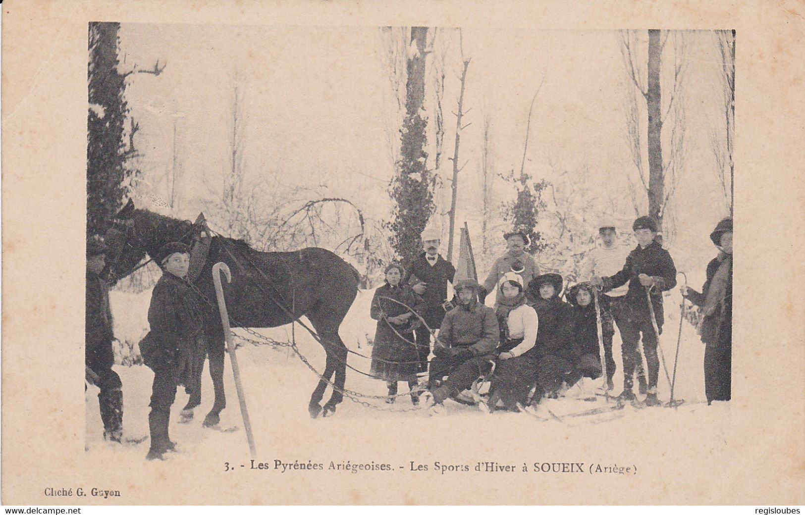 Soueix-Ariège Vers 1910-sports D'hiver - Other & Unclassified