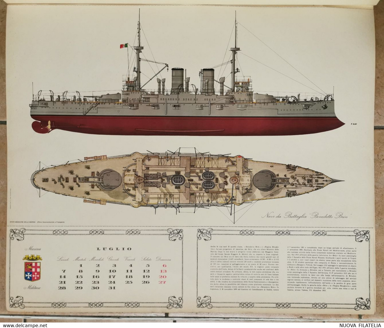 CALENDARIO MARINA MILITARE 1975