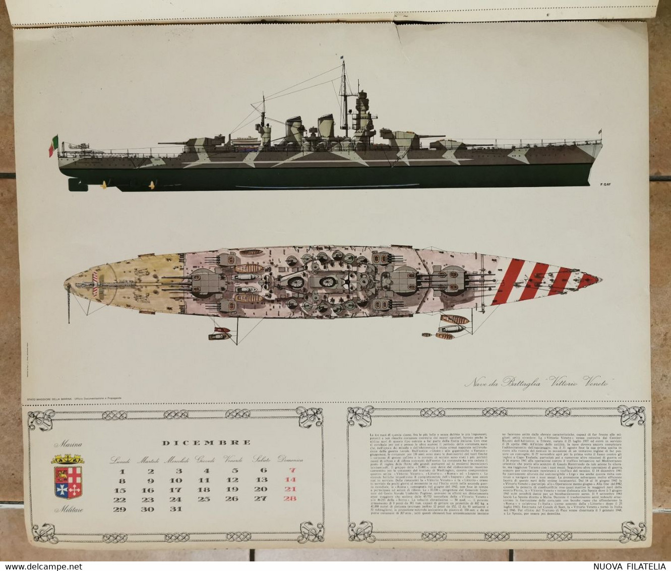 CALENDARIO MARINA MILITARE 1975