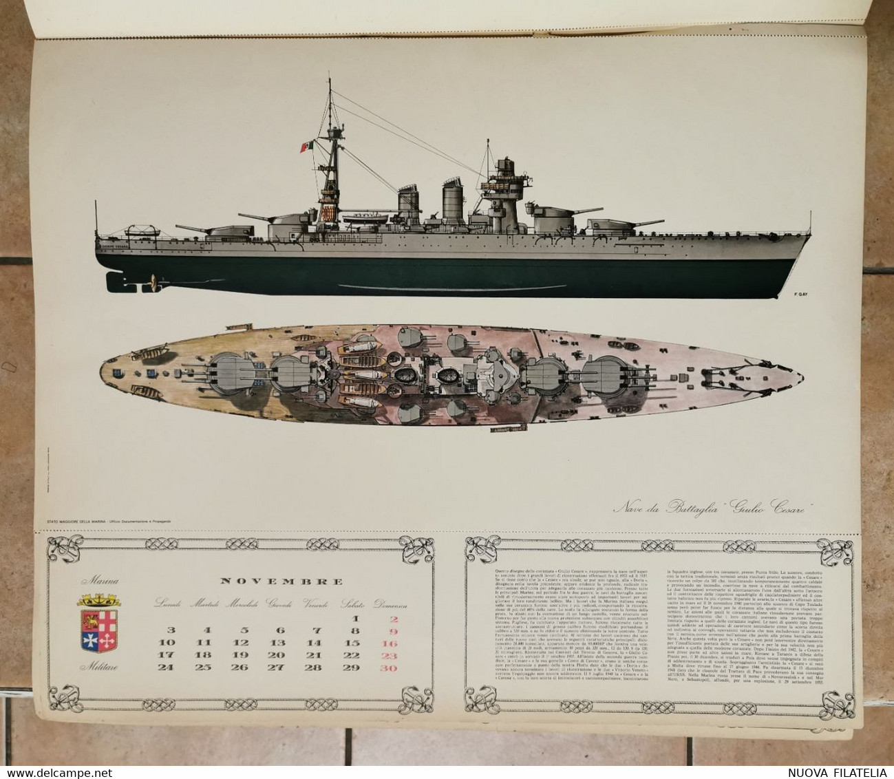 CALENDARIO MARINA MILITARE 1975