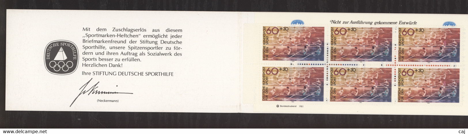 Allemagne  -  Bund  -  Carnets   :    Mi  1127   **   Le Carnet De 6  ,  Course De Fond - 1971-2000