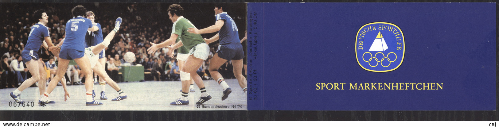Allemagne  -  Bund  -  Carnets   :    Mi  1009   **   Le Carnet De 6  ,  Handball - 1971-2000