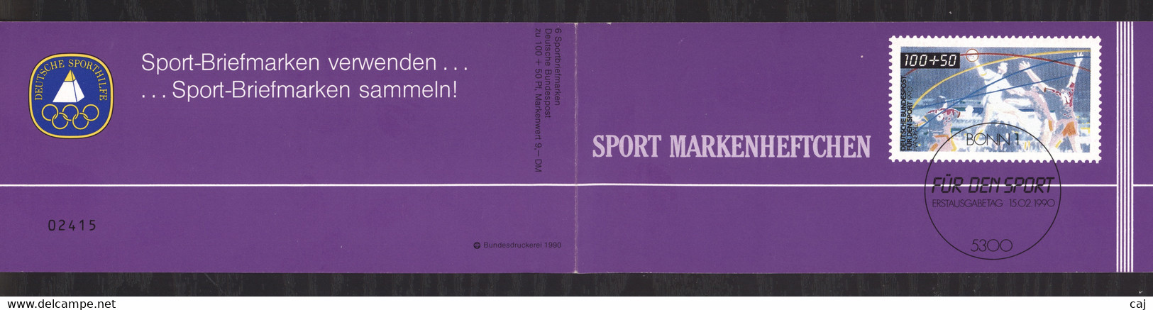 Allemagne  -  Bund  -  Carnets   :    Mi  1449   **   Le Carnet De 56  ,  Handball - 1971-2000