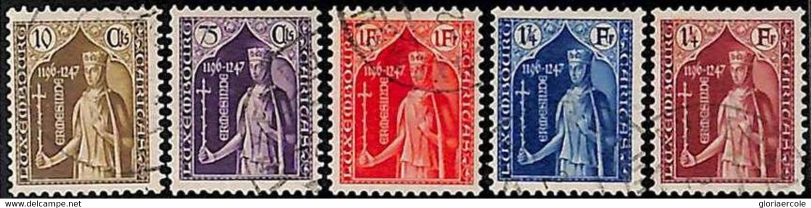 94917a  - LUXEMBOURG  - STAMPS  -  Yvert # 239 / 243 -  Very Fine USED - 1882 Allégorie