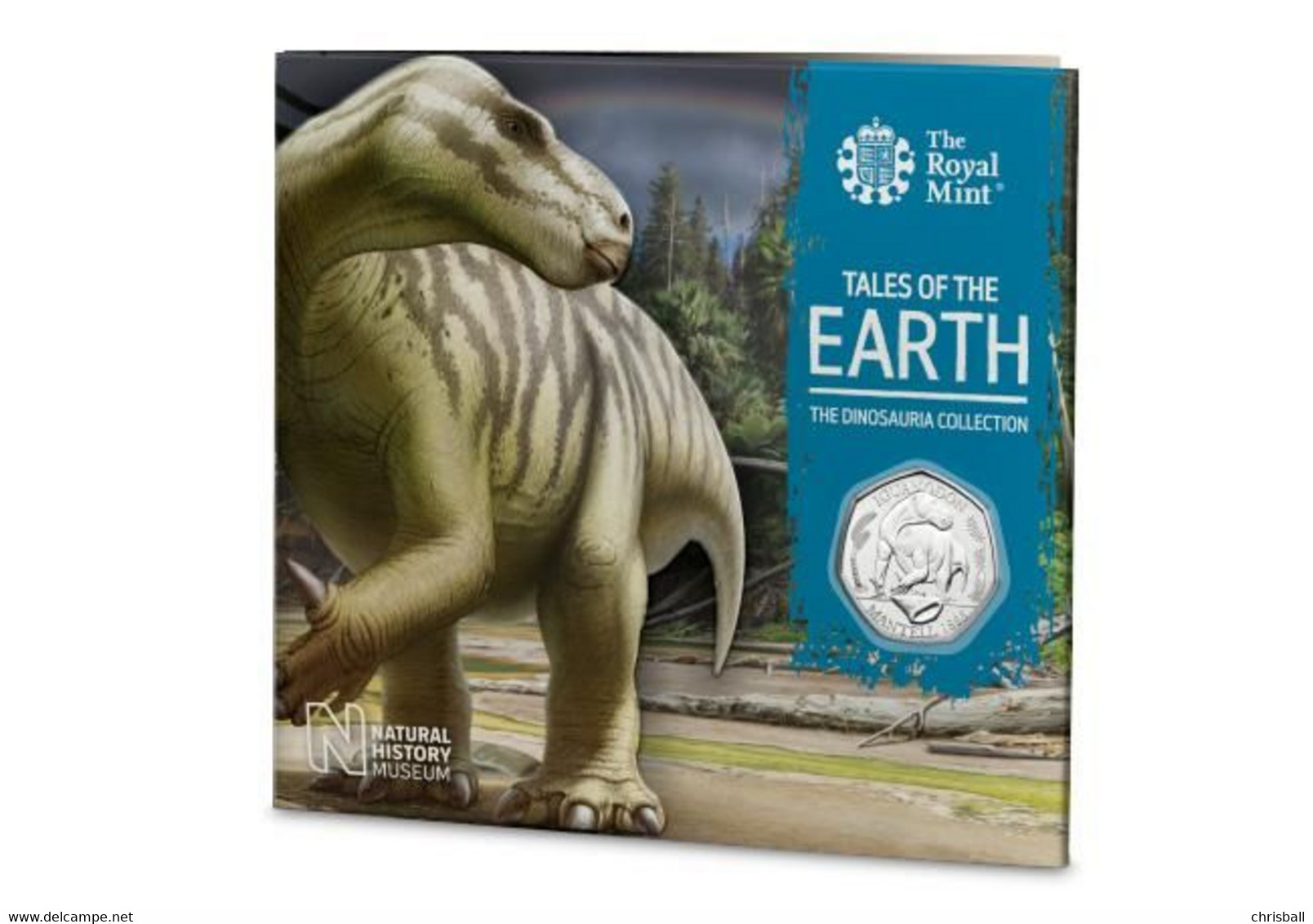 UK 50p Coin Dinosaur- Brilliant Uncirculated BU In Royal Mint Pres/Pack - 50 Pence