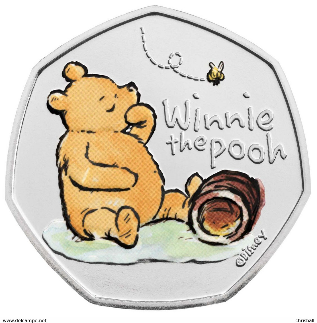 UK 50p Winnie The Pooh - Brilliant Uncirculated Coloured Coin BU In Royal Mint Pres/Pack - 50 Pence