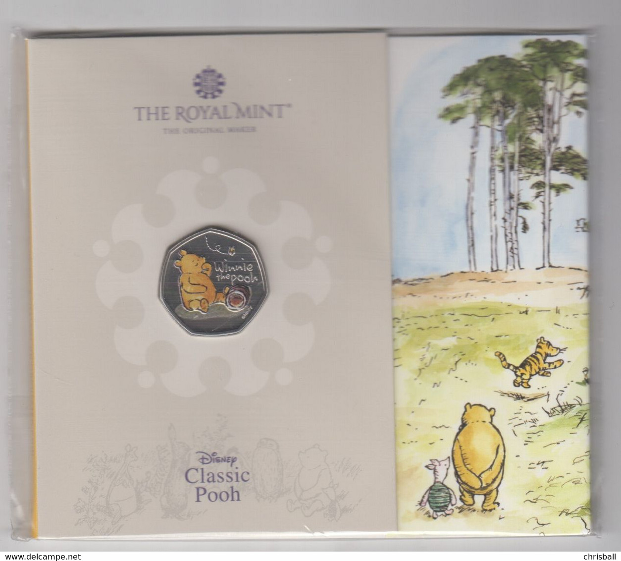 UK 50p Winnie The Pooh - Brilliant Uncirculated Coloured Coin BU In Royal Mint Pres/Pack - 50 Pence