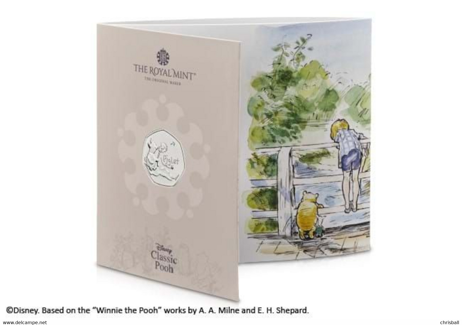 UK 50p Winnie The Pooh Piglet- Brilliant Uncirculated Coin BU In Royal Mint Pres/Pack - 50 Pence