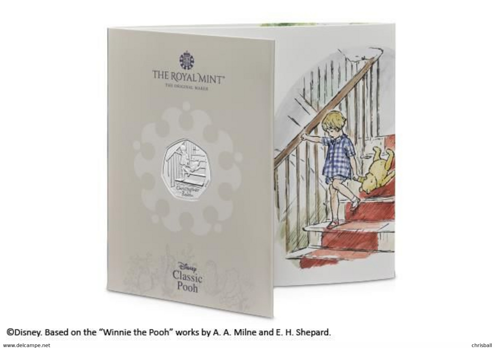 UK 50p Winnie The Pooh, Christopher Robin - Brilliant Uncirculated Coin BU In Royal Mint Pres/Pack - 50 Pence