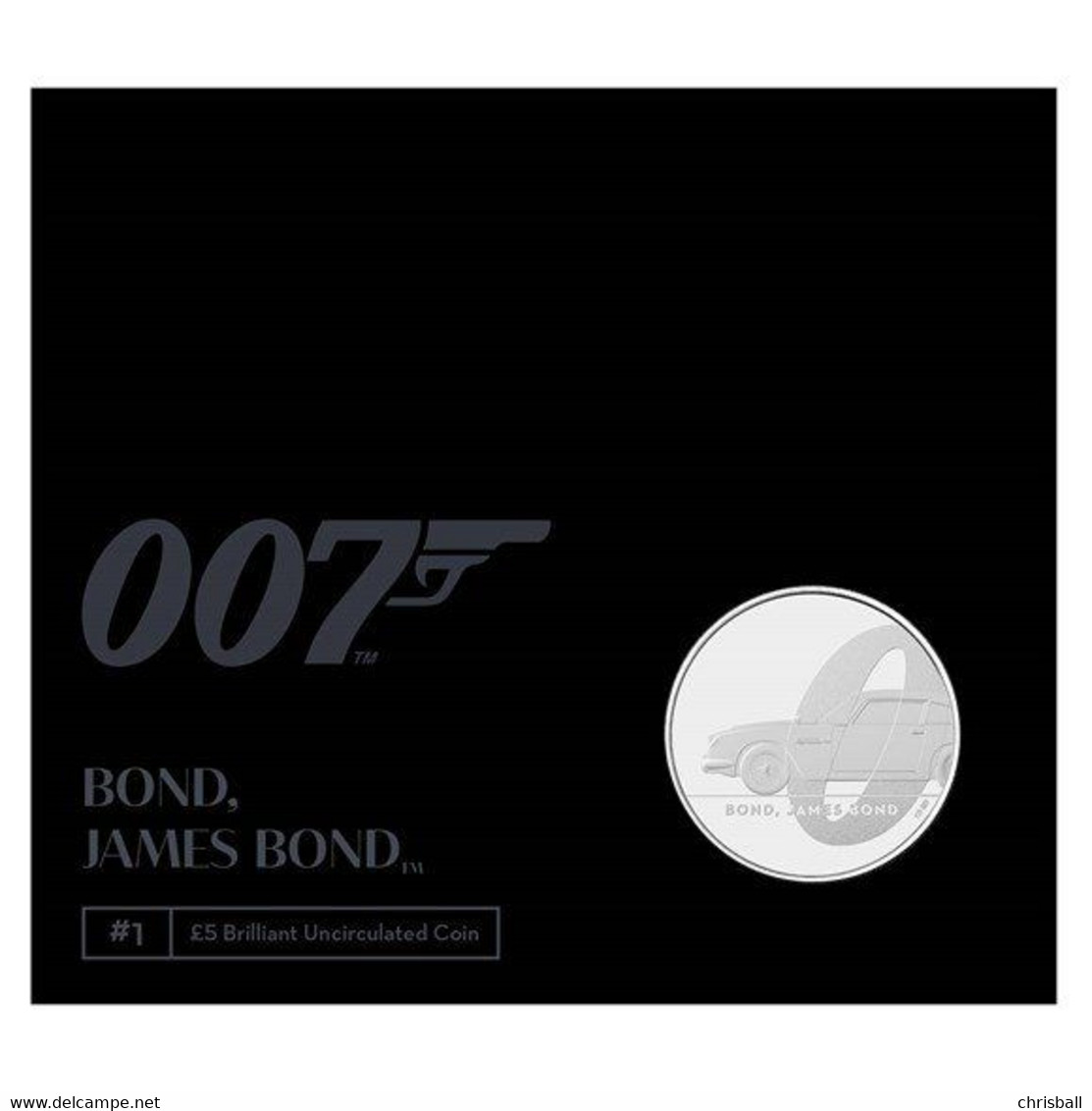 Great Britain UK £5 Coin James Bond - 2020 Royal Mint Pack - 5 Pounds