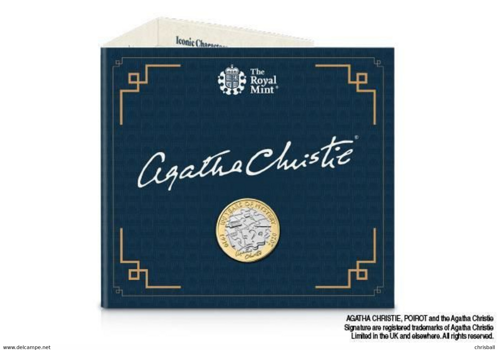 Great Britain UK £2 Coin Agatha Christie - 2020 Royal Mint Pack - 2 Pounds