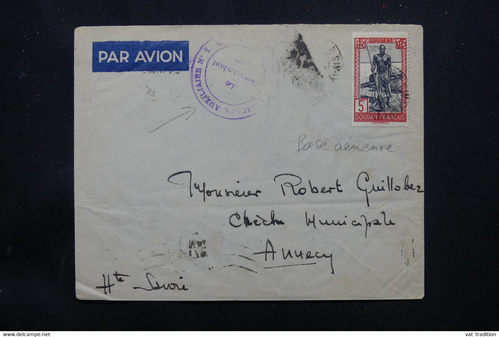 SOUDAN - Enveloppe De Bamako ( Base Aérienne Auxiliaire ) Pour La France En 1941  - L 75584 - Brieven En Documenten