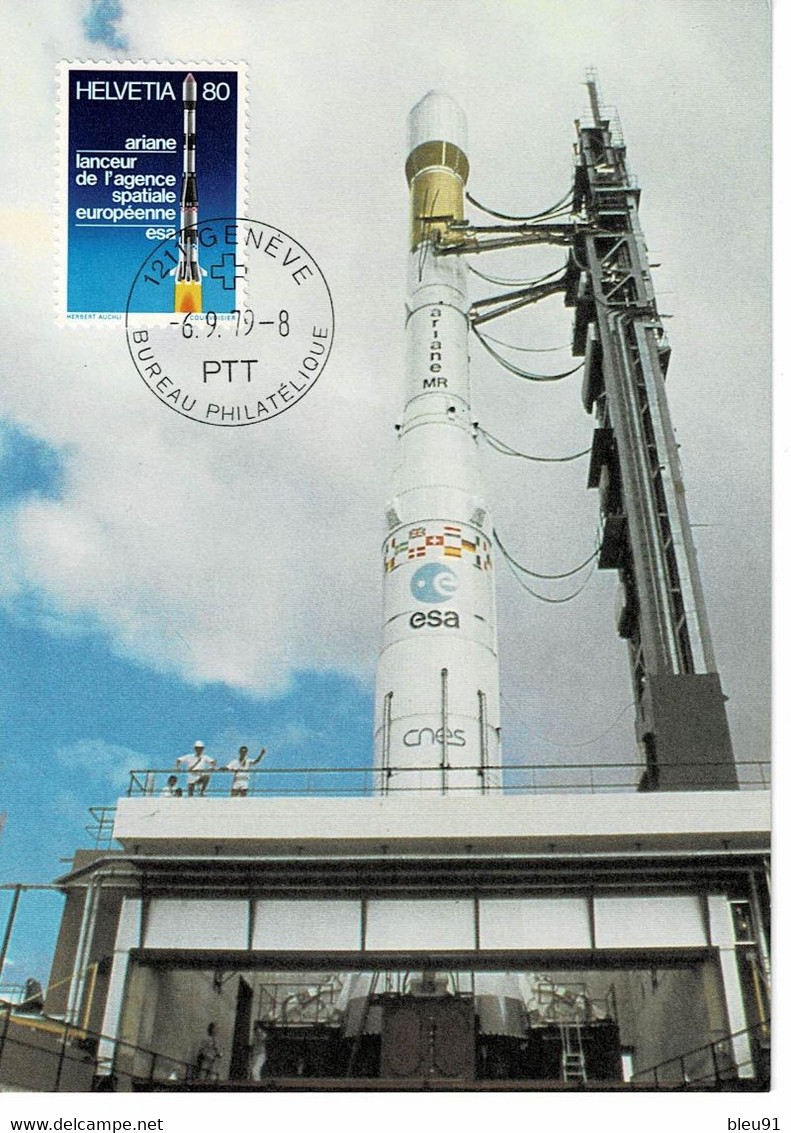 CARTE MAXIMUM ARIANE A KOUROU 1979 - Cartoline Maximum