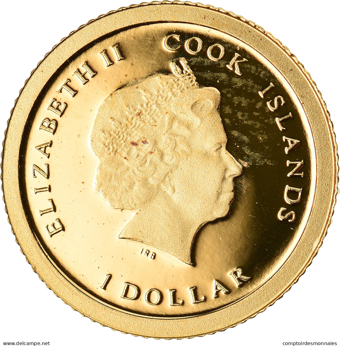 Monnaie, Îles Cook, Resignation Of Pope Benedict XVI, 1 Dollar, 2013, FDC, Or - Cookeilanden