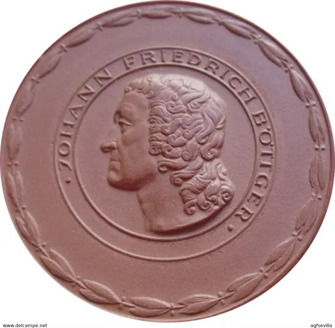 ALEMANIA. MEDALLA PORCELANA JOHANN F. BÖTTGER. CON ESTUCHE ORIGINAL - Profesionales/De Sociedad