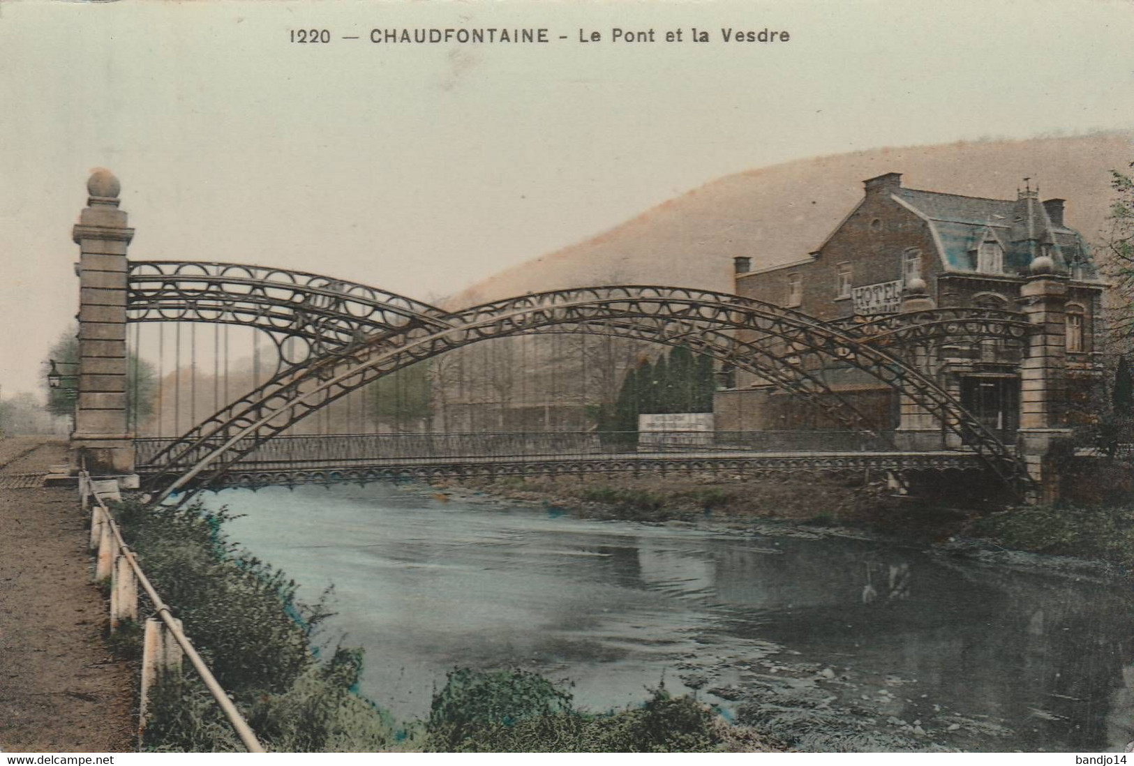 Chaudfontaine  - Le Pont Et La Vesdre  -scan Recto-verso - Chaudfontaine