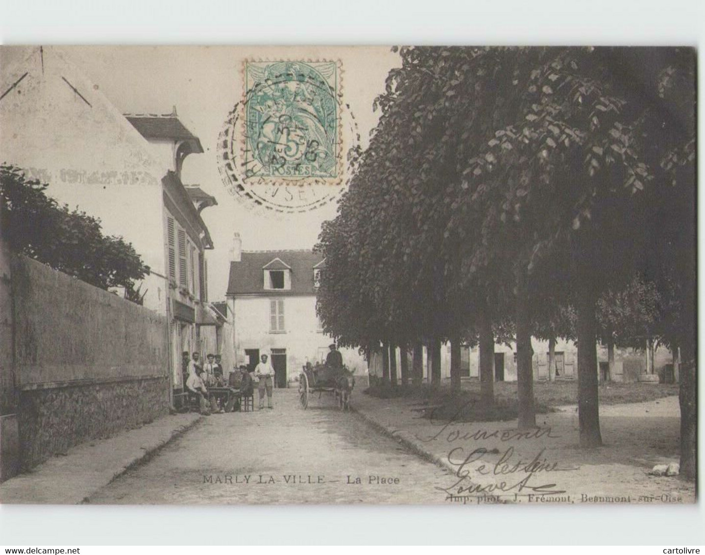 95 MARLY LA VILLE ... La Place (Frémont) Circulée En 1905 - Marly La Ville