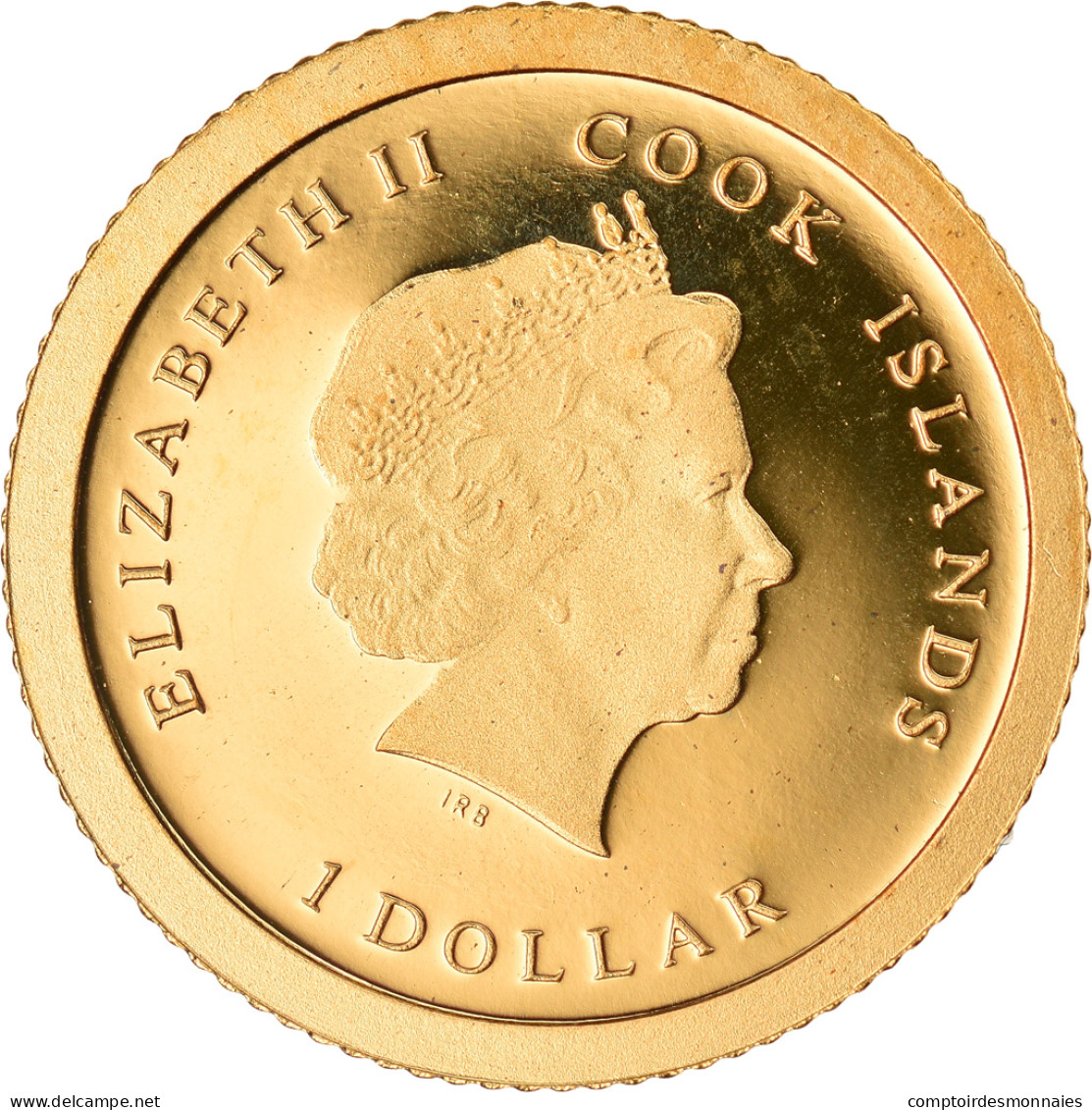 Monnaie, Îles Cook, Pape François, 1 Dollar, 2013, FDC, Or - Cookeilanden