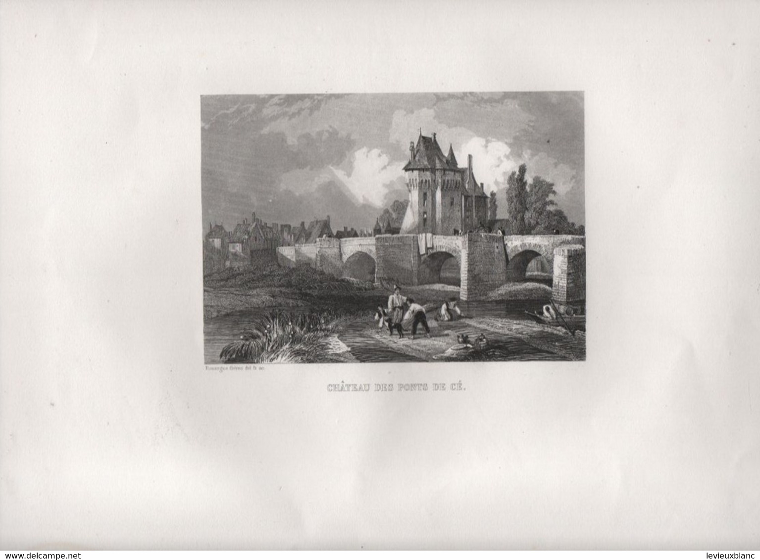 Gravure Ancienne/Bords De Loire/Château Des PONTS De CE/ Dessinées  Et Gravées Par ROUARGUE Frères/ Paris/1850     LOIR1 - Estampes & Gravures
