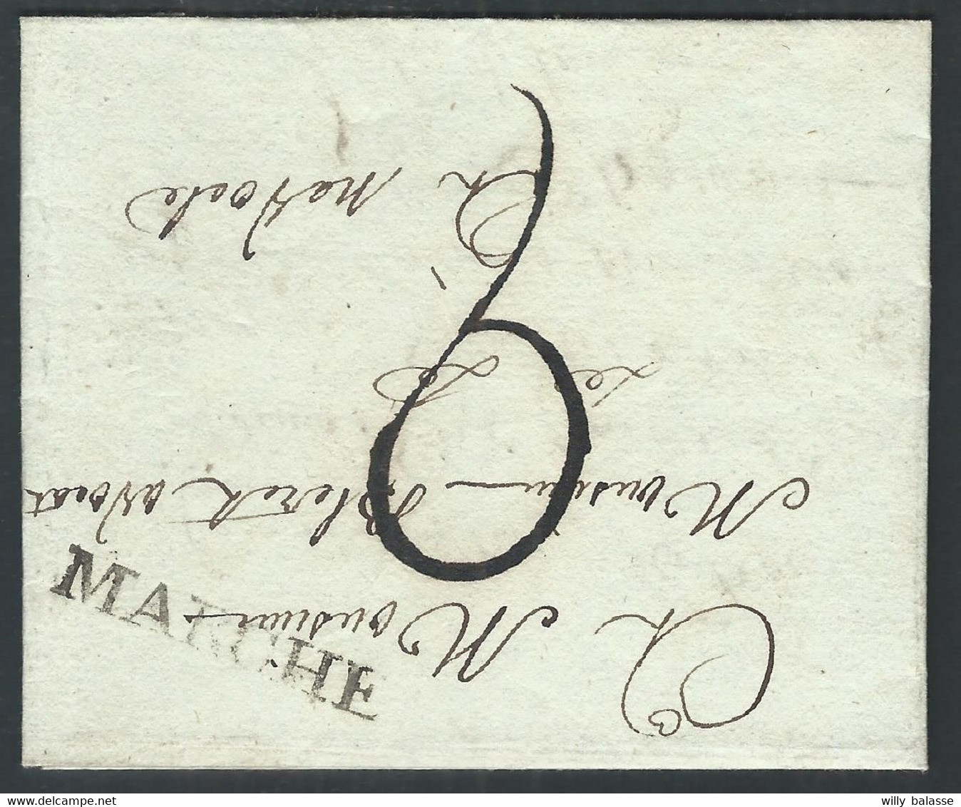 L Datée De Grune 1817 + Marque MARCHE Pour Navaugle - 1815-1830 (Période Hollandaise)