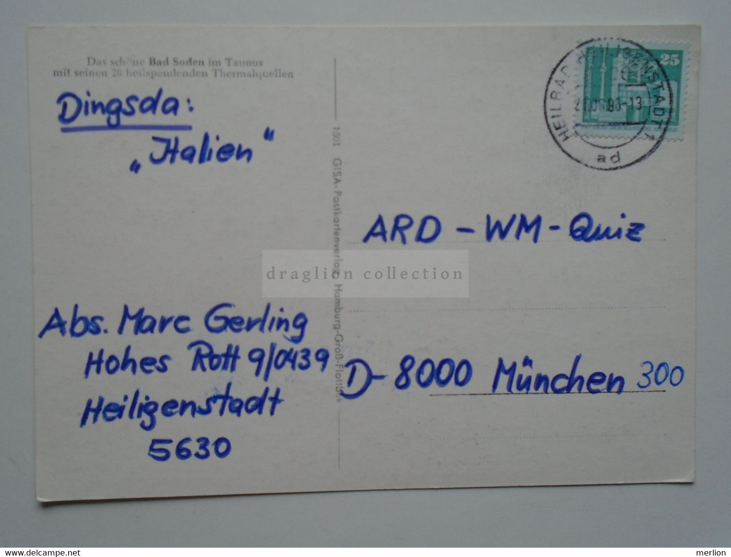 D175548  Bad Soden Taunus Kurhaus Schwefel Wilhelmsquelle - Bad Soden