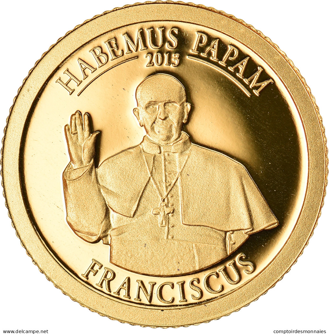 Monnaie, Îles Cook, Pape François, 1 Dollar, 2013, SPL+, Or - Cookinseln