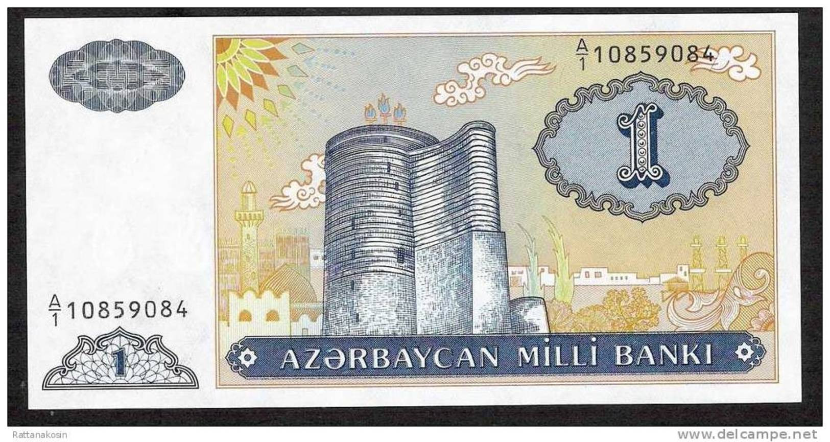 AZERBAIJAN  P14  1 MANAT  1993 #A/1      UNC. - Azerbaïdjan