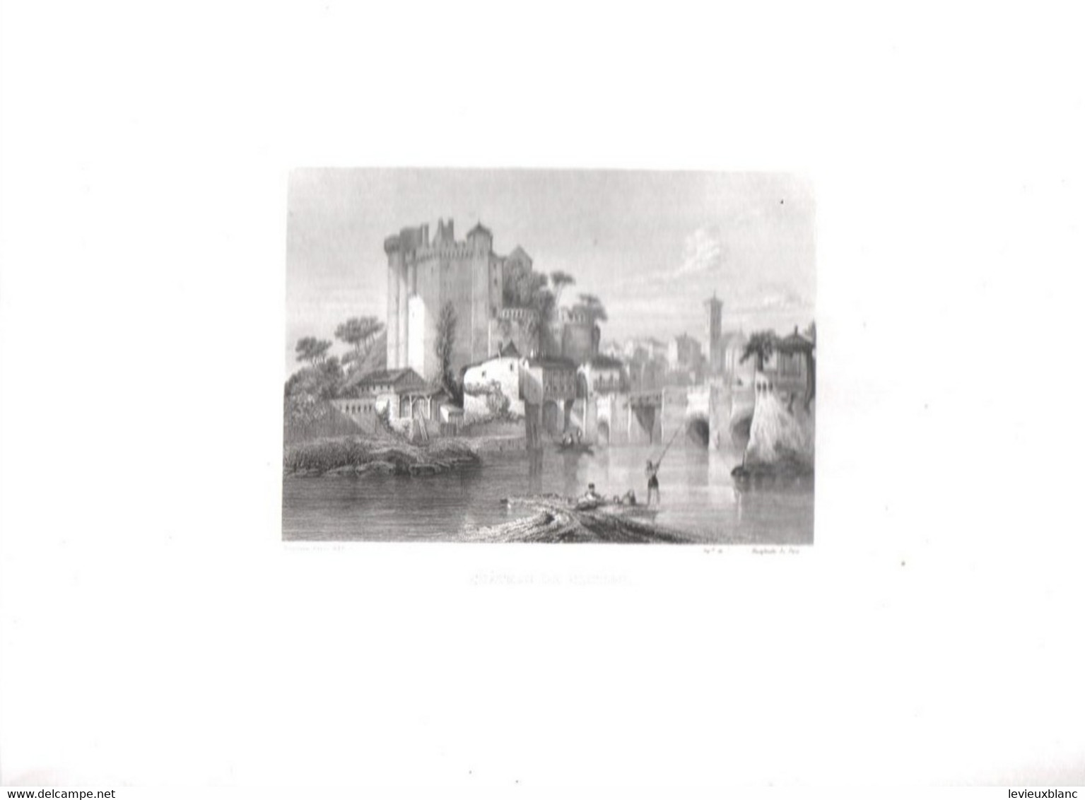 Gravure Ancienne/Bords De Loire/Château De CLISSON /Dessinés  Et Gravés Par ROUARGUE Frères/Paris/1850  LOIR18 - Estampes & Gravures