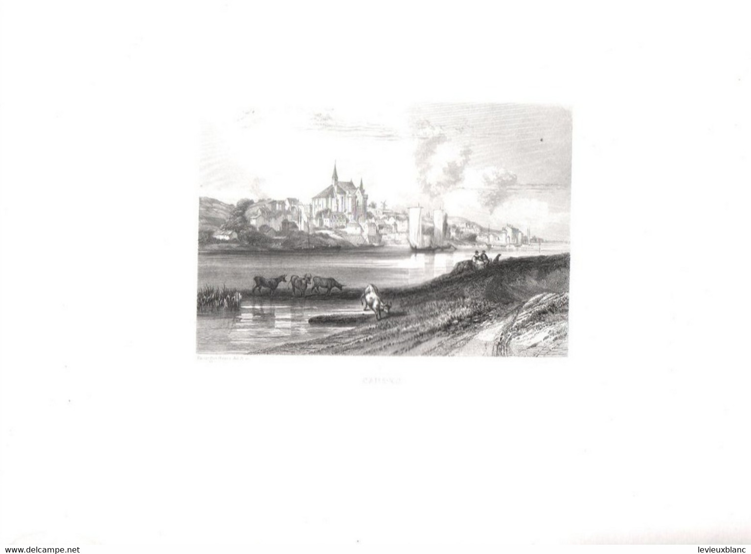 Gravure Ancienne/Bords De Loire/CANDES  /Dessinés  Et Gravés Par ROUARGUE Frères/Paris/1850  LOIR19 - Estampes & Gravures