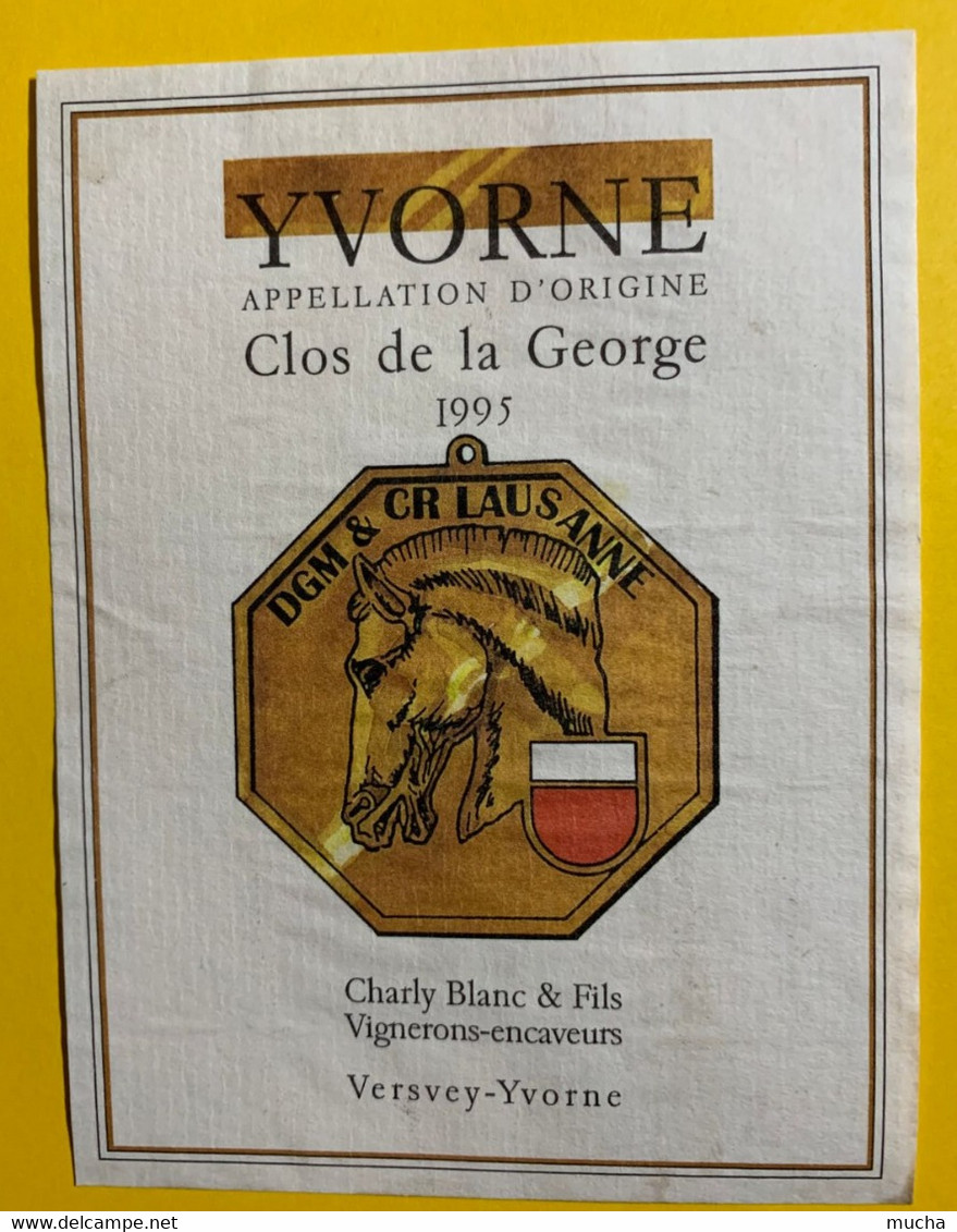 16693 -  Yvorne Clos De La George 1995 DGM & CR Lausanne - Chevaux