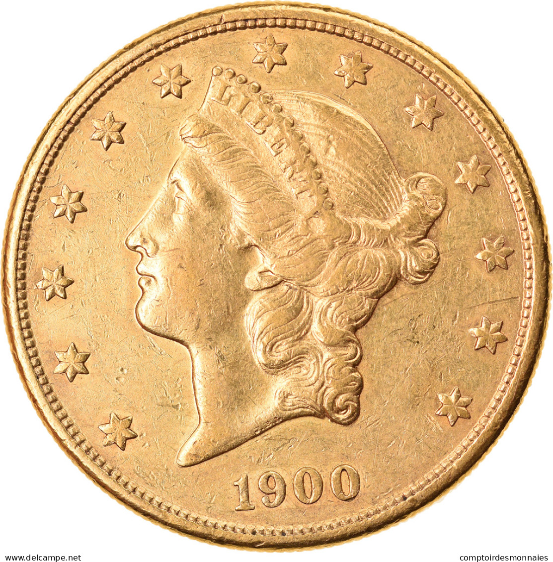 Monnaie, États-Unis, Liberty Head, $20, Double Eagle, 1900, U.S. Mint, San - 20$ - Double Eagle - 1877-1901: Coronet Head