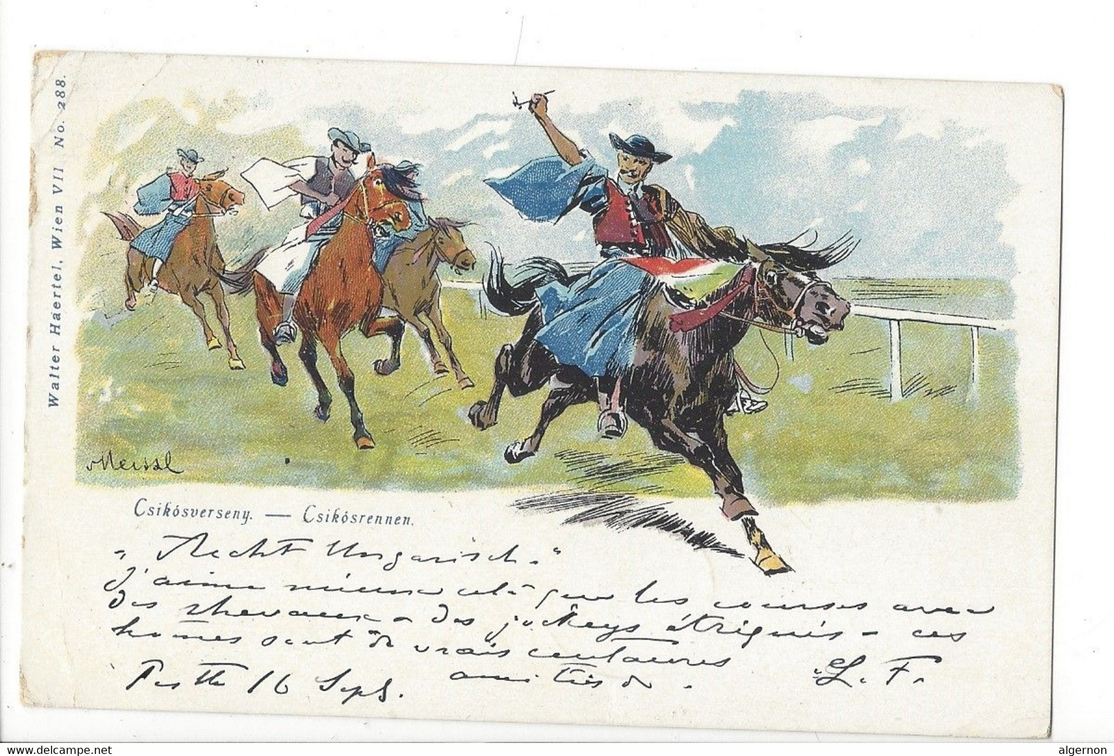 26234 - Csikosverseny Csikosrennen  Litho Budapest 1902 Chevaux WalterHaertel - Ungarn