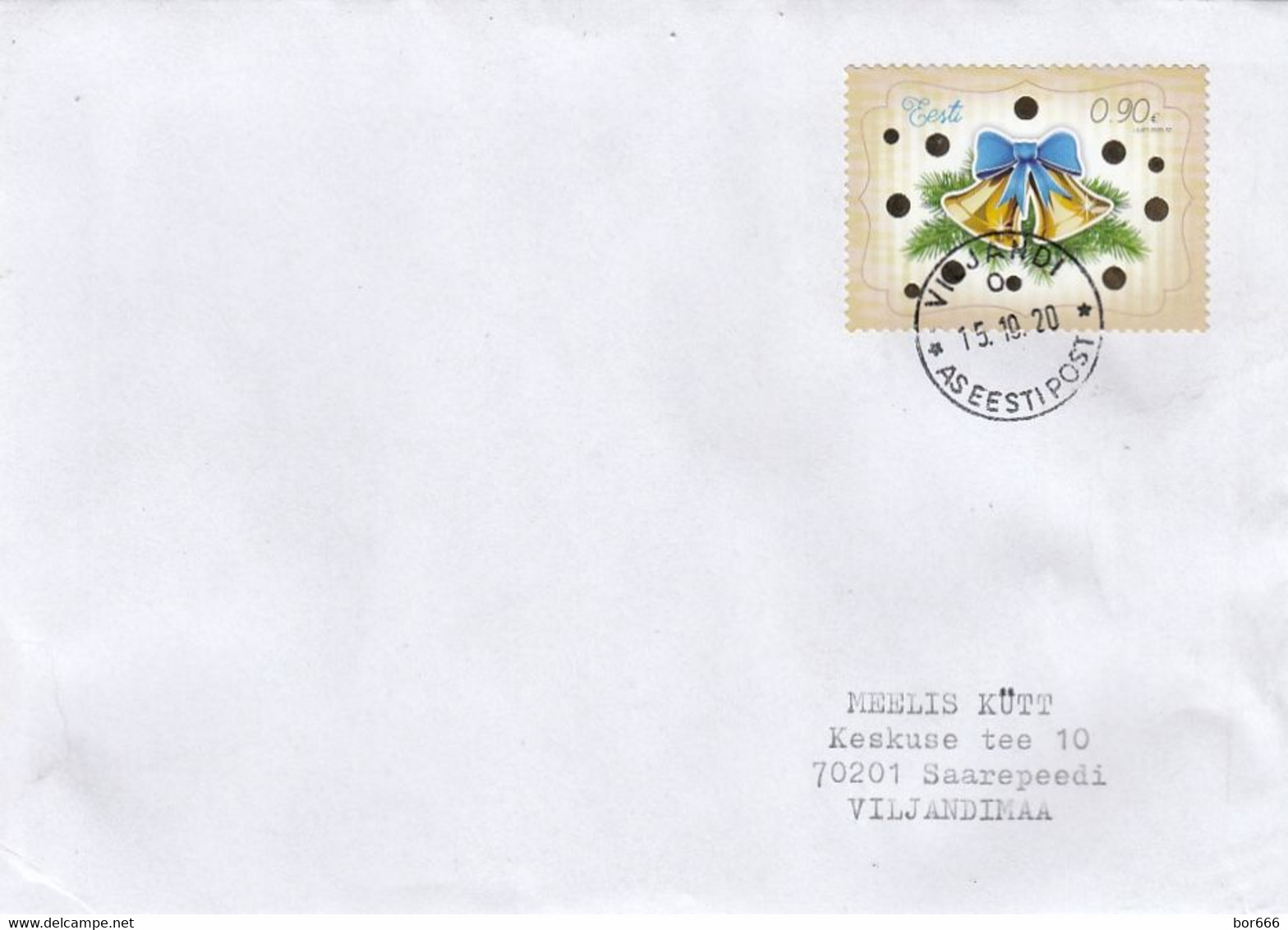 GOOD ESTONIA Postal Cover 2020 - Good Stamped: CHRISTMAS - Estland