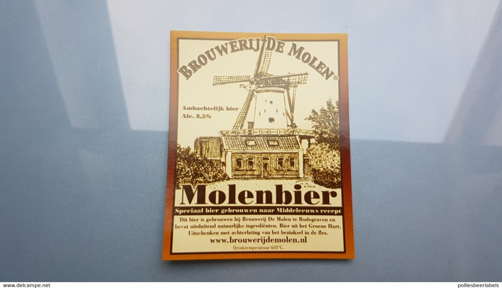 (MICRO) DE MOLEN From NETHERLANDS From Beer Label / Bieretiket / Bière étiquette - Beer