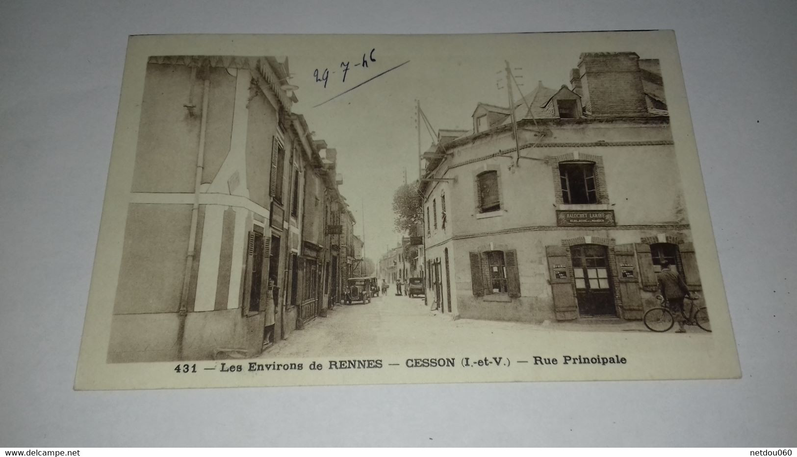 CARTE LES ENVIRONS DE RENNES CESSON RUE PRINCIPALE N°431 1946 - Rennes