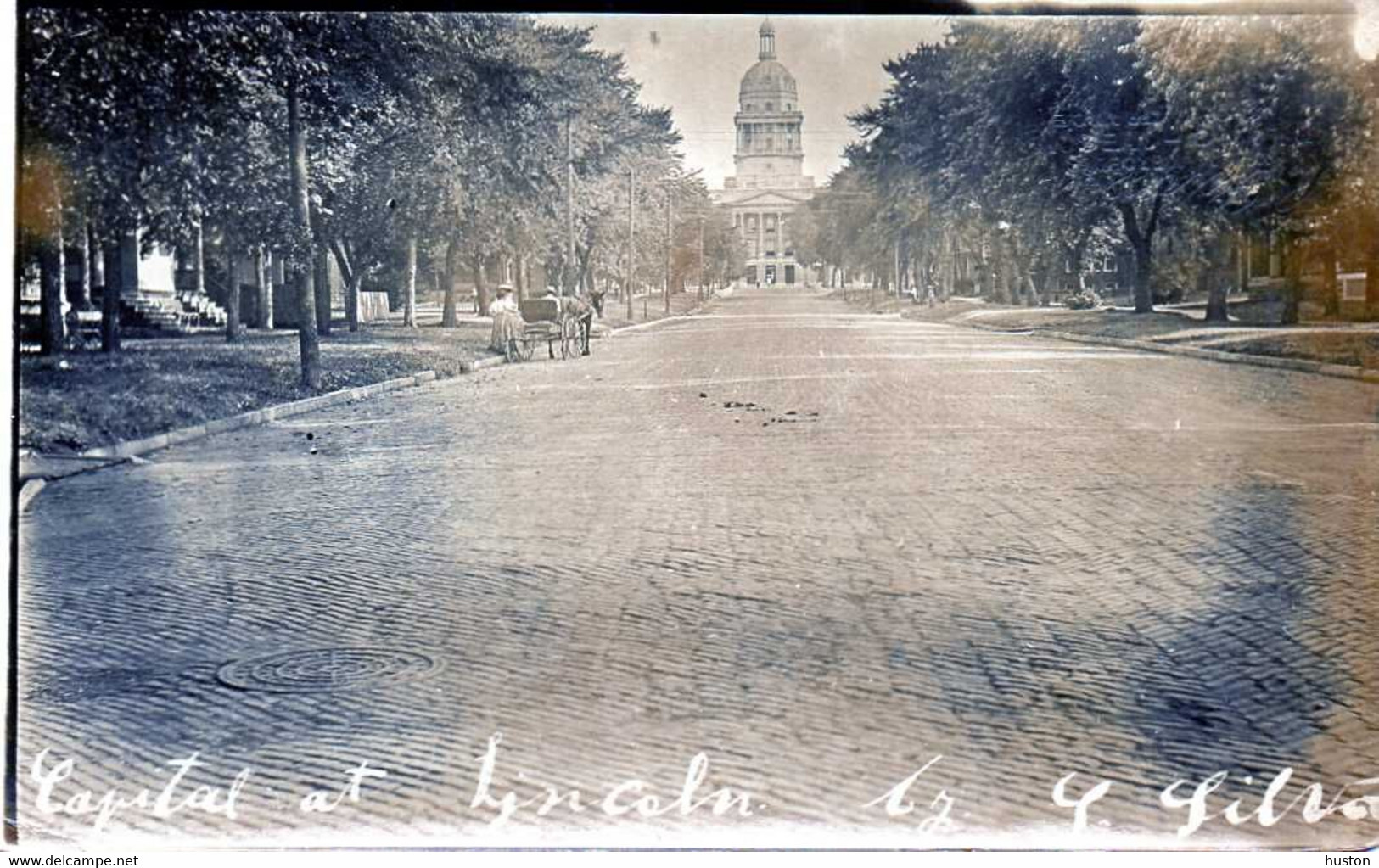 1913 - Capitale At Lincoln - Une Avenue, Animée - CARTE PHOTO - Lincoln