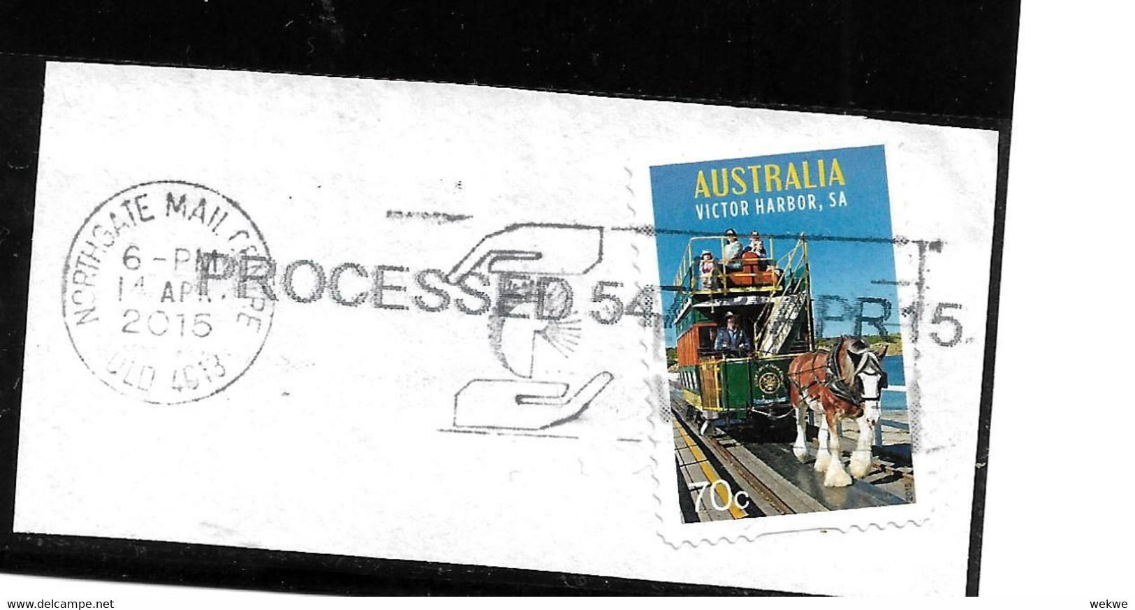 AUSTRALIEN 063 /   Fragment  2015 -   Pferdebahn    O - Used Stamps