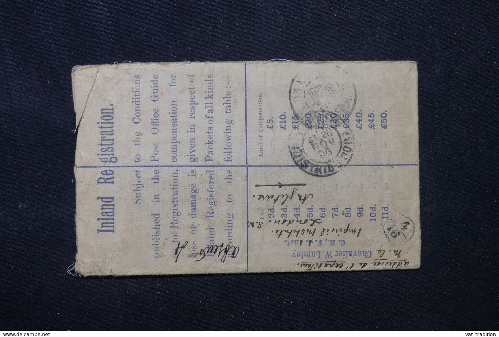 ROYAUME UNI - Entier Postal + Compléments En Recommandé De Londres Pour Paris En 1896  - L 75800 - Luftpost & Aerogramme
