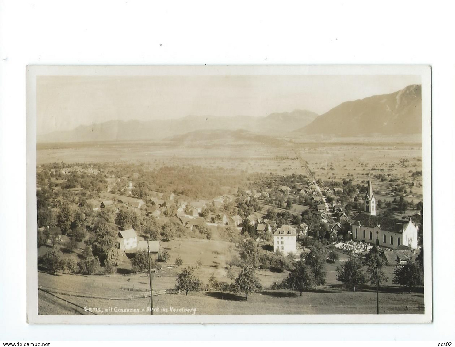 Gams Mit Gasenzen Blick Ins Voralberg 1936 - Berg