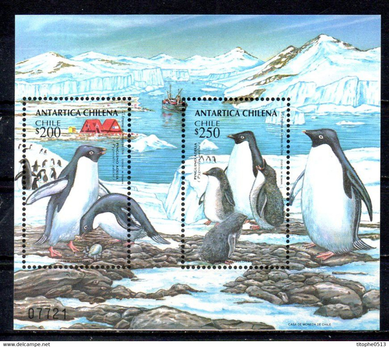 CHILI. BF 46 De 1993. Manchot Adélie. - Antarctische Fauna