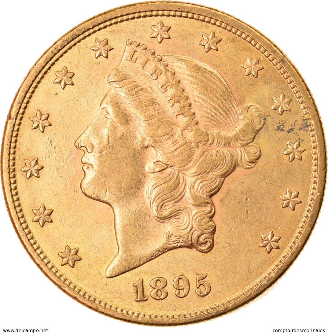 Monnaie, États-Unis, Liberty Head, $20, Double Eagle, 1895, U.S. Mint - 20$ - Double Eagle - 1877-1901: Coronet Head