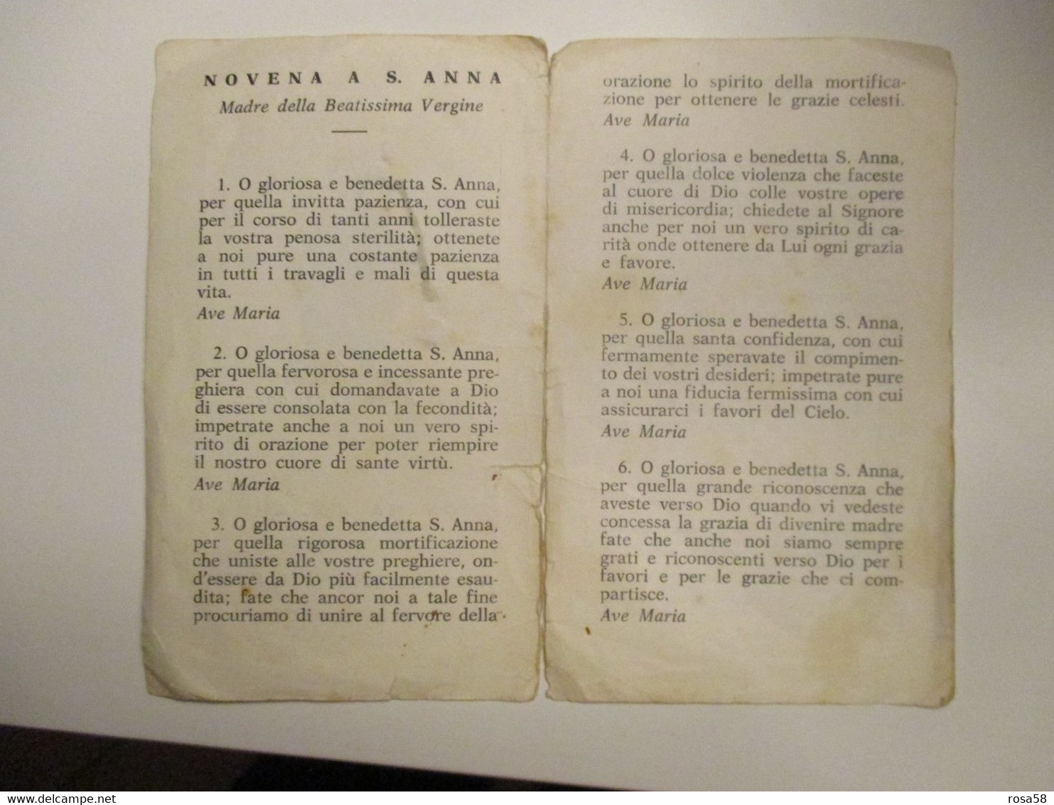 Novena S.ANNA Parrocchia S.M.Incoronata Del Principio Torre Del Greco Napoli LIBRETTO - Devotion Images