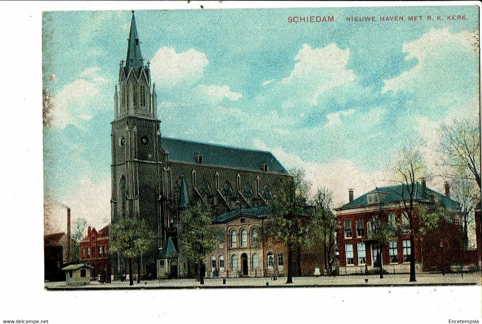 CPA-Carte Postale Pays Bas-Schiedam--Nieuwe Haven Met R. K. Kerk -VM23540br - Schiedam