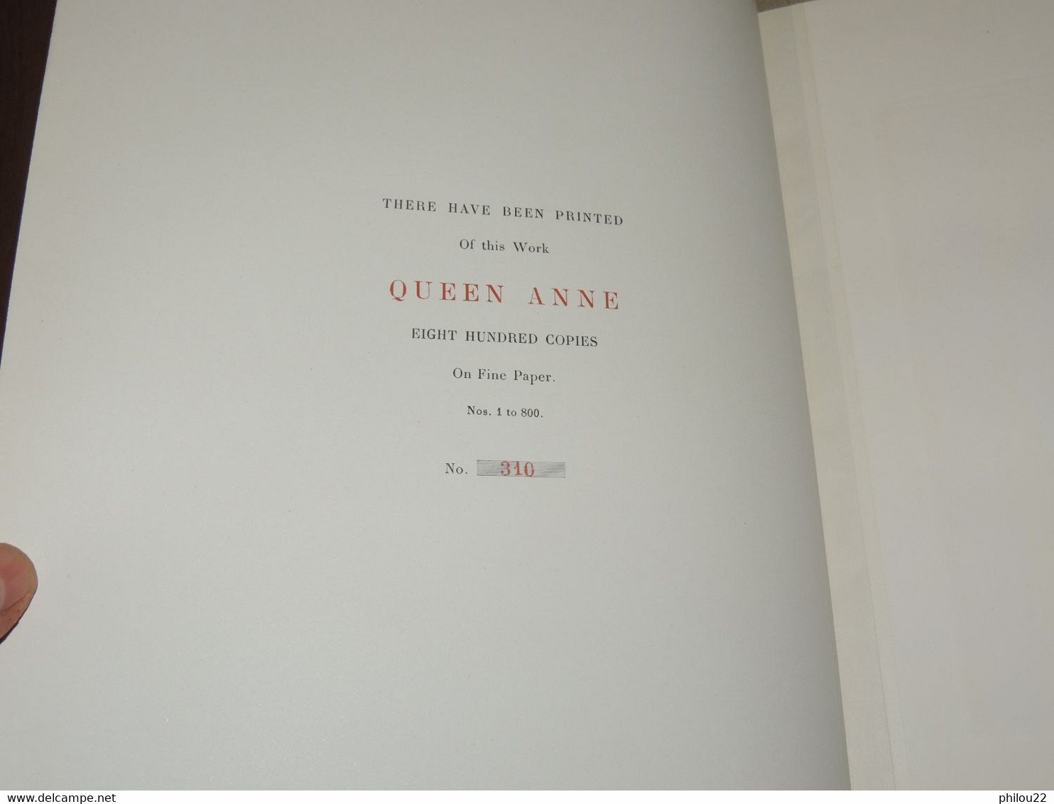 QUEEN ANNE By HERBERT PAUL / Goupil 1906 In-4° Belle Reliure Signée Numéroté - 1900-1949