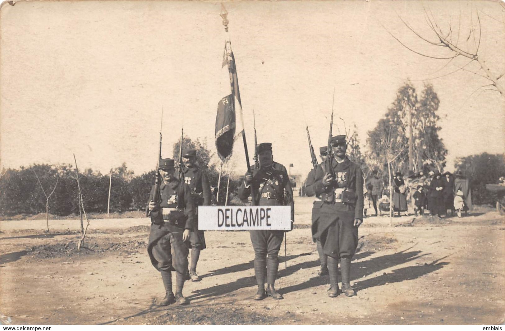 MAROC - KASBA TADLA - 4e Régiment Légion étrangère -Vétérans De La Légion étrangère - Porte Drapeau - Carte Photo 1923 - Régiments