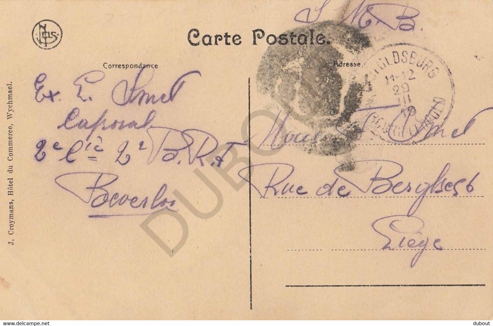 Postkaart-Carte Postale - WIJGMAAL - Peer - Chaussée De Peer - Tram !!  (B954) - Peer