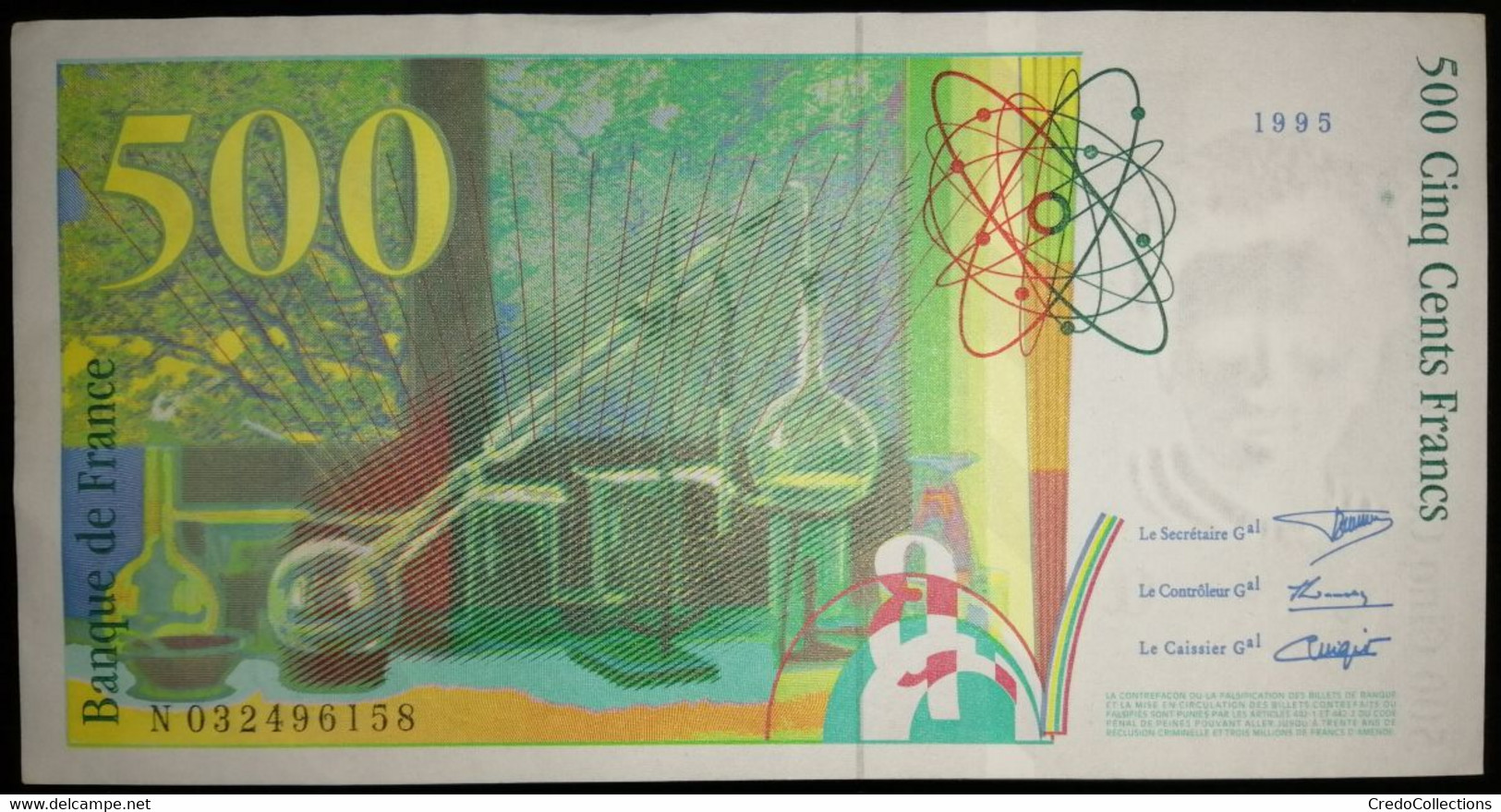 France - 500 Francs - 1995 - PICK 160a.2 / F76.2 - Pr. NEUF - 500 F 1994-2000 ''Pierre Et Marie Curie''