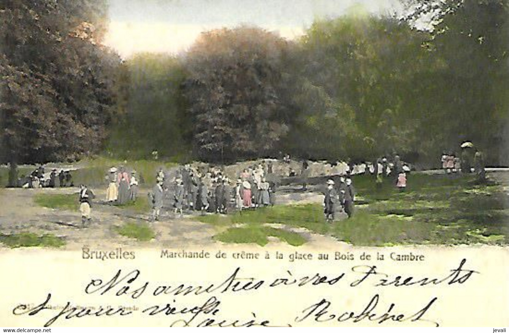 CPA / PK / AK   -  BRUXELLES  Marchande De Crème à La Glace Au Bois De La Cambre - Forêts, Parcs, Jardins