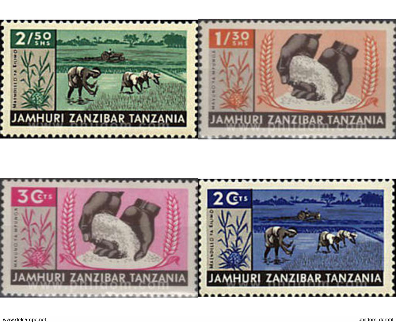 Ref. 39976 * MNH * - ZANZIBAR. 1965. AGRICULTURE DEVELOPMENT . DESARROLLO DE LA AGRICULTURA - Zanzibar (1963-1968)